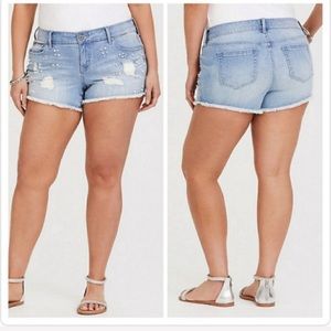 Torrid denim jeans with pearl beads